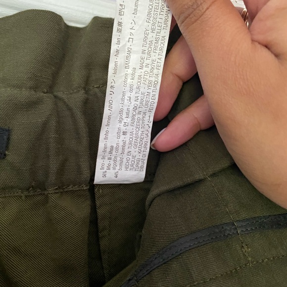 Zara high-waist dark green straight pant, size L - Picture 5 of 5
